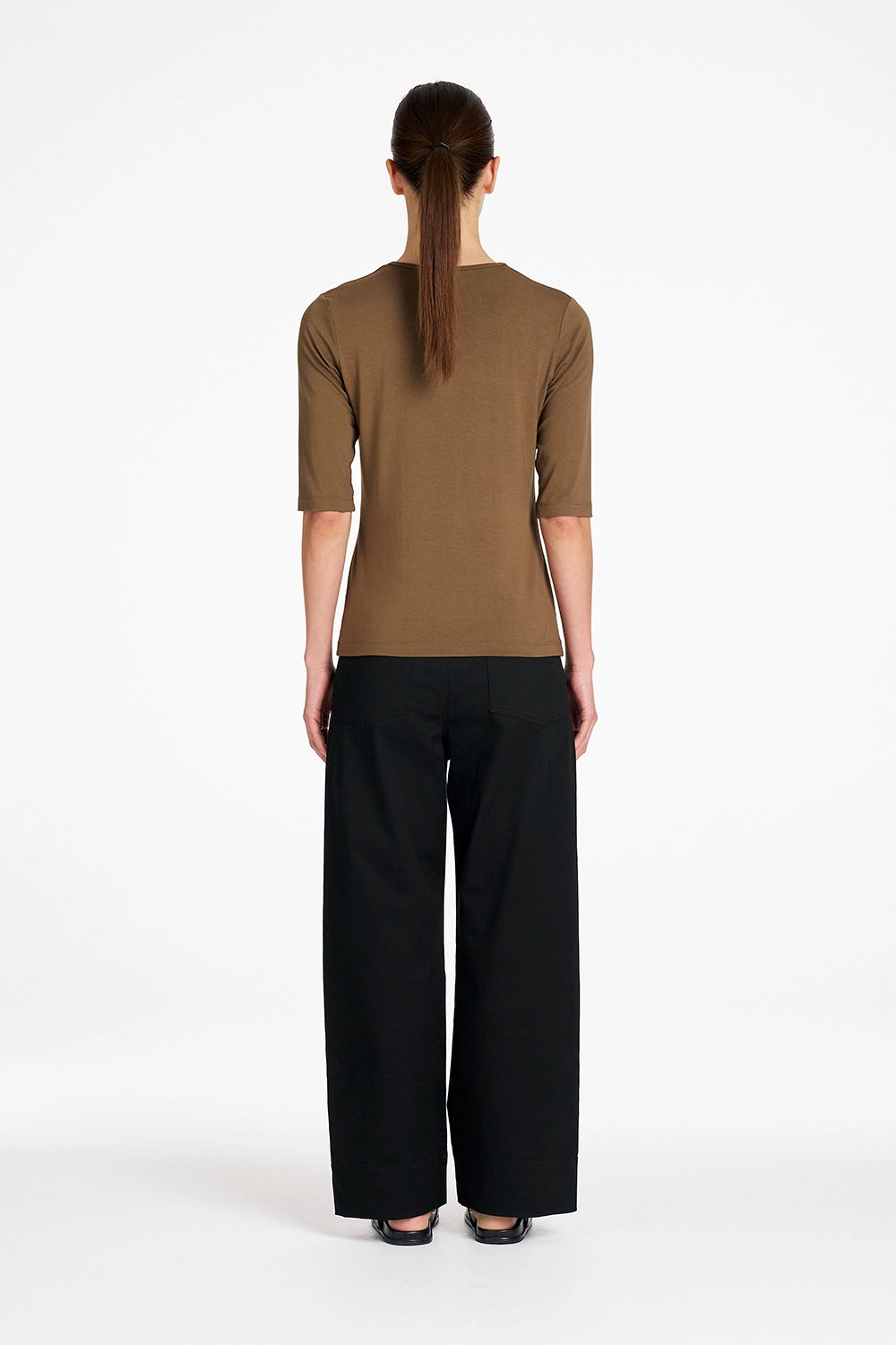 Mela Purdie Half Sl Top in Umber F01 80063
