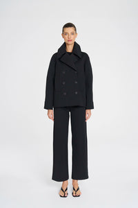 Mela Purdie Pea Jacket In Black F103 4241 - Pre-Order March Delivery