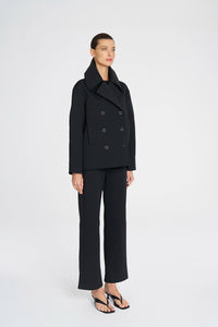 Mela Purdie Pea Jacket In Black F103 4241 - Pre-Order March Delivery