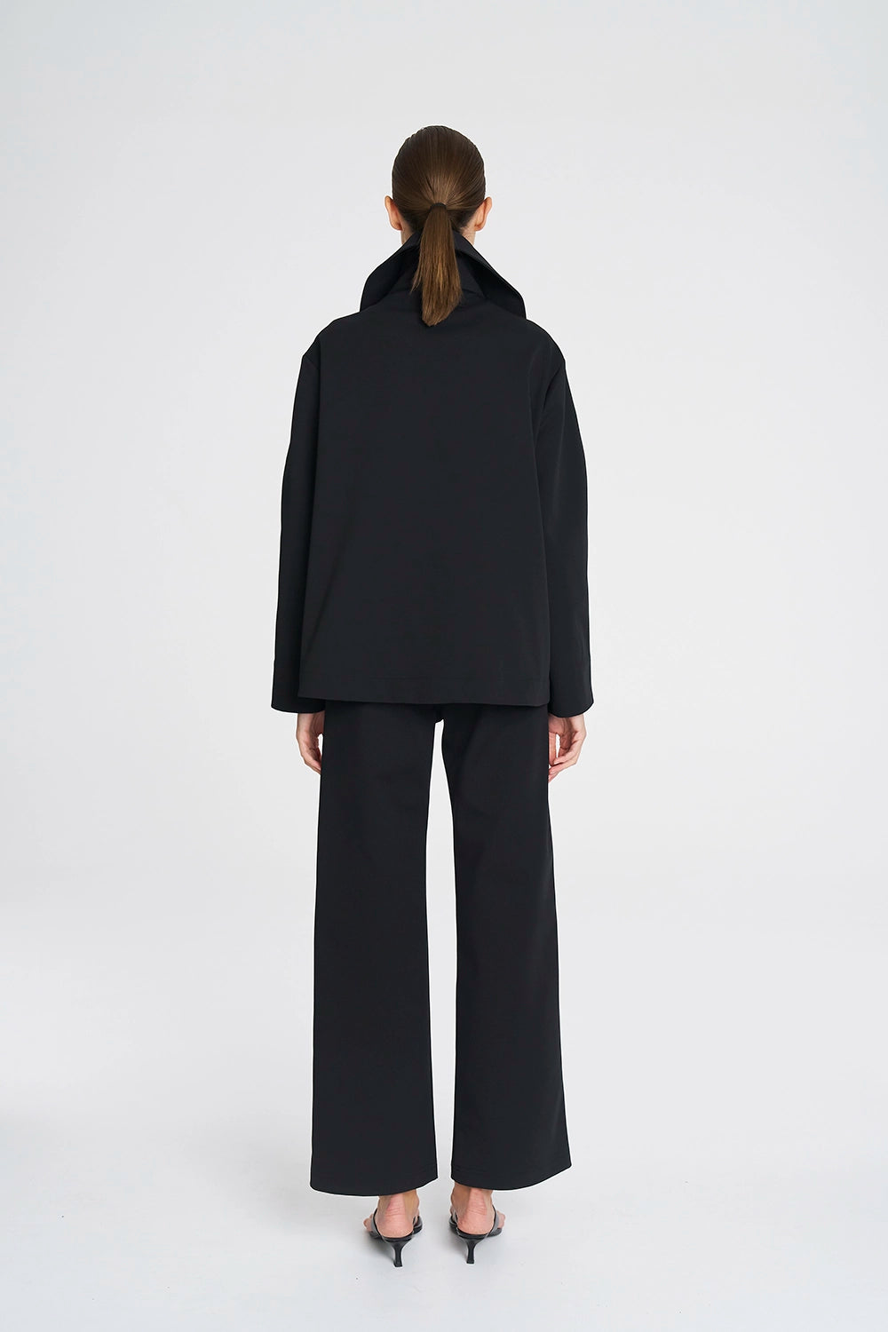 Mela Purdie Pea Jacket In Black F103 4241 - Pre-Order March Delivery