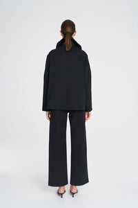 Mela Purdie Pea Jacket In Black F103 4241 - Pre-Order March Delivery