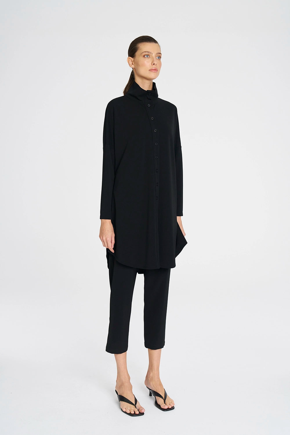 Mela Purdie Tab Funnel Jacket In Black F007 4206 - Pre-Order March Delivery