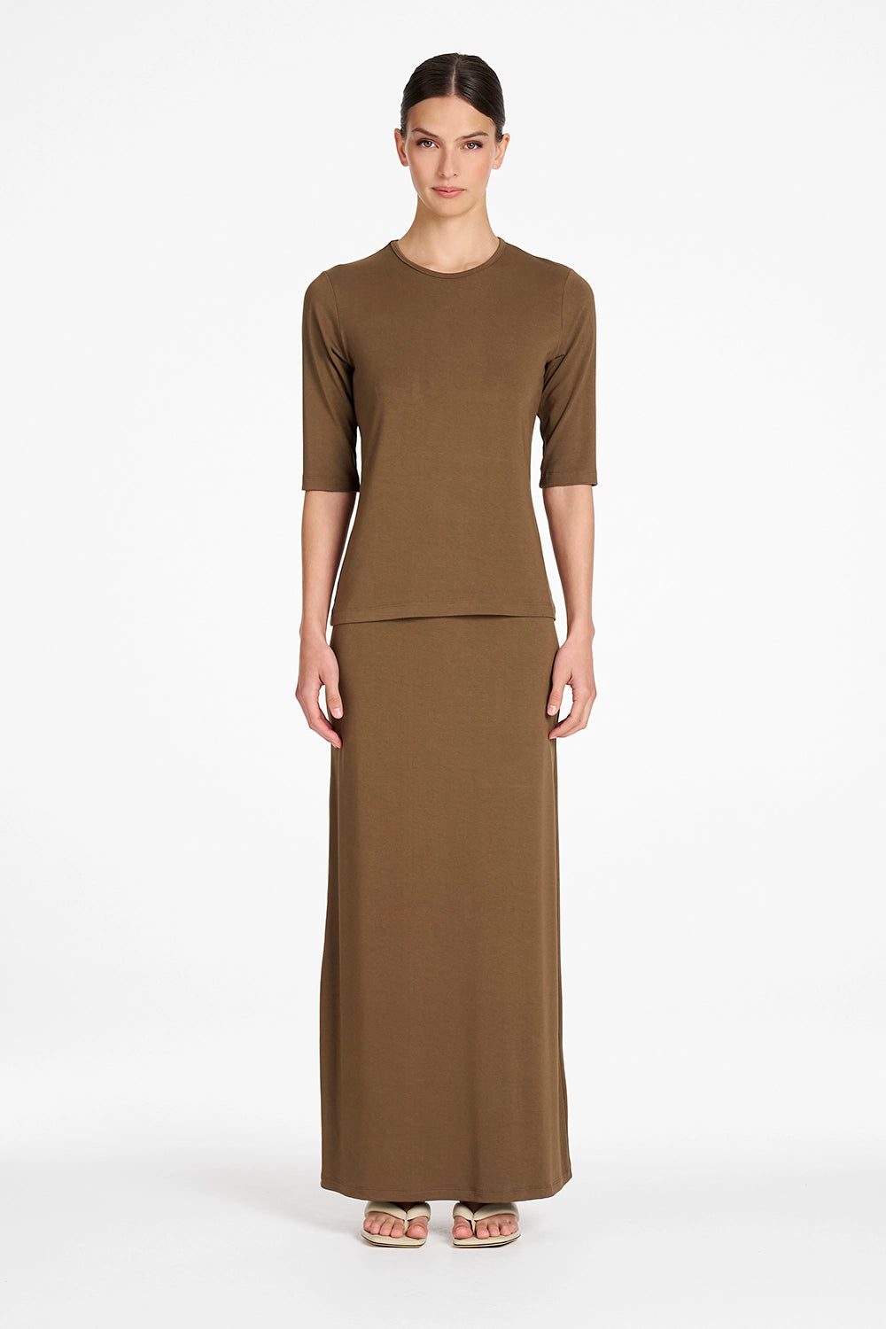 Mela Purdie Half Sl Top in Umber F01 80063