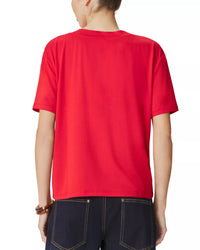 Splendid Kacey Bamboo V Neck SS Tee in Scarlet RM4K422