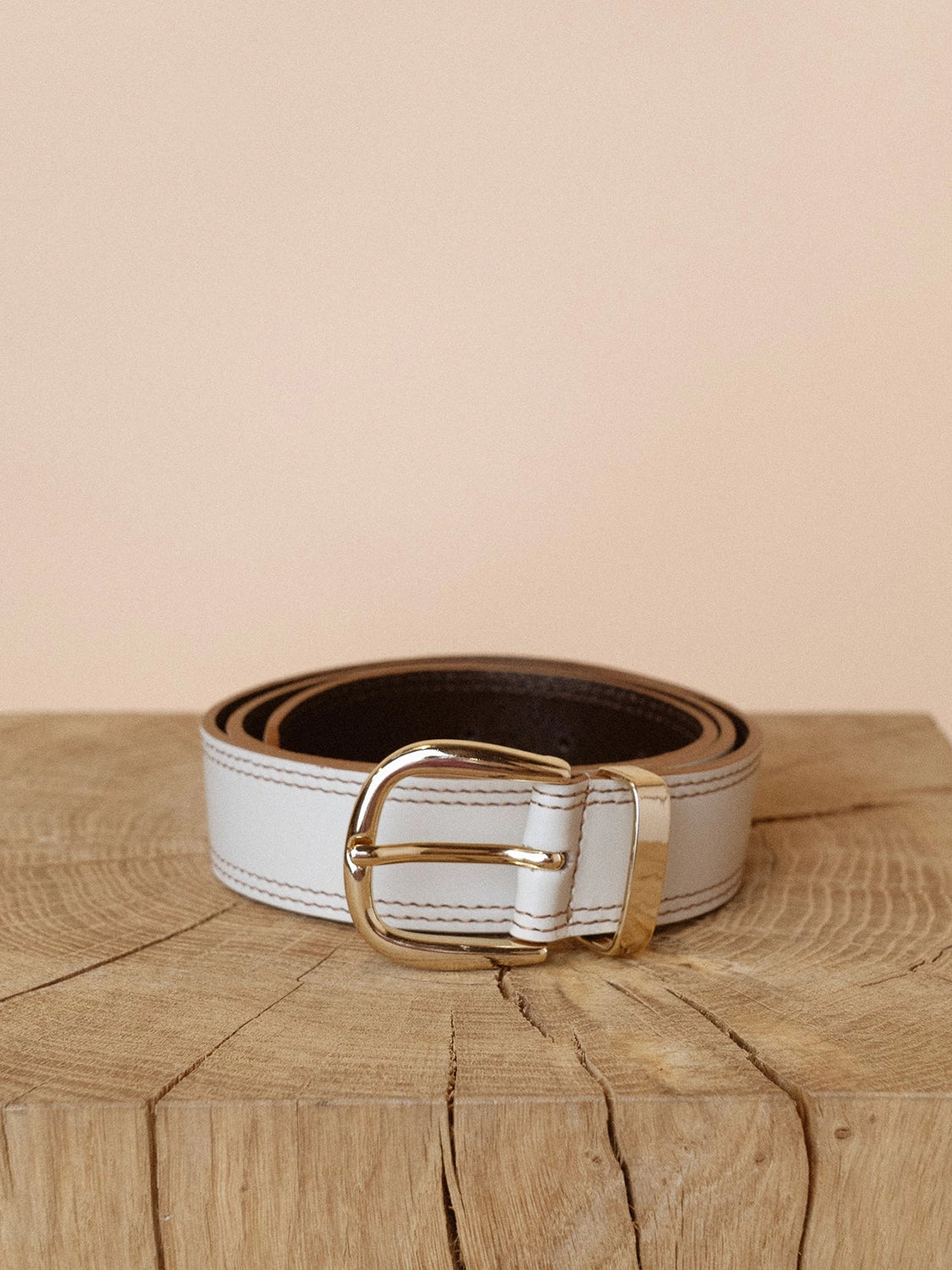 Mos Mosh Stitch Leather Belt 162130