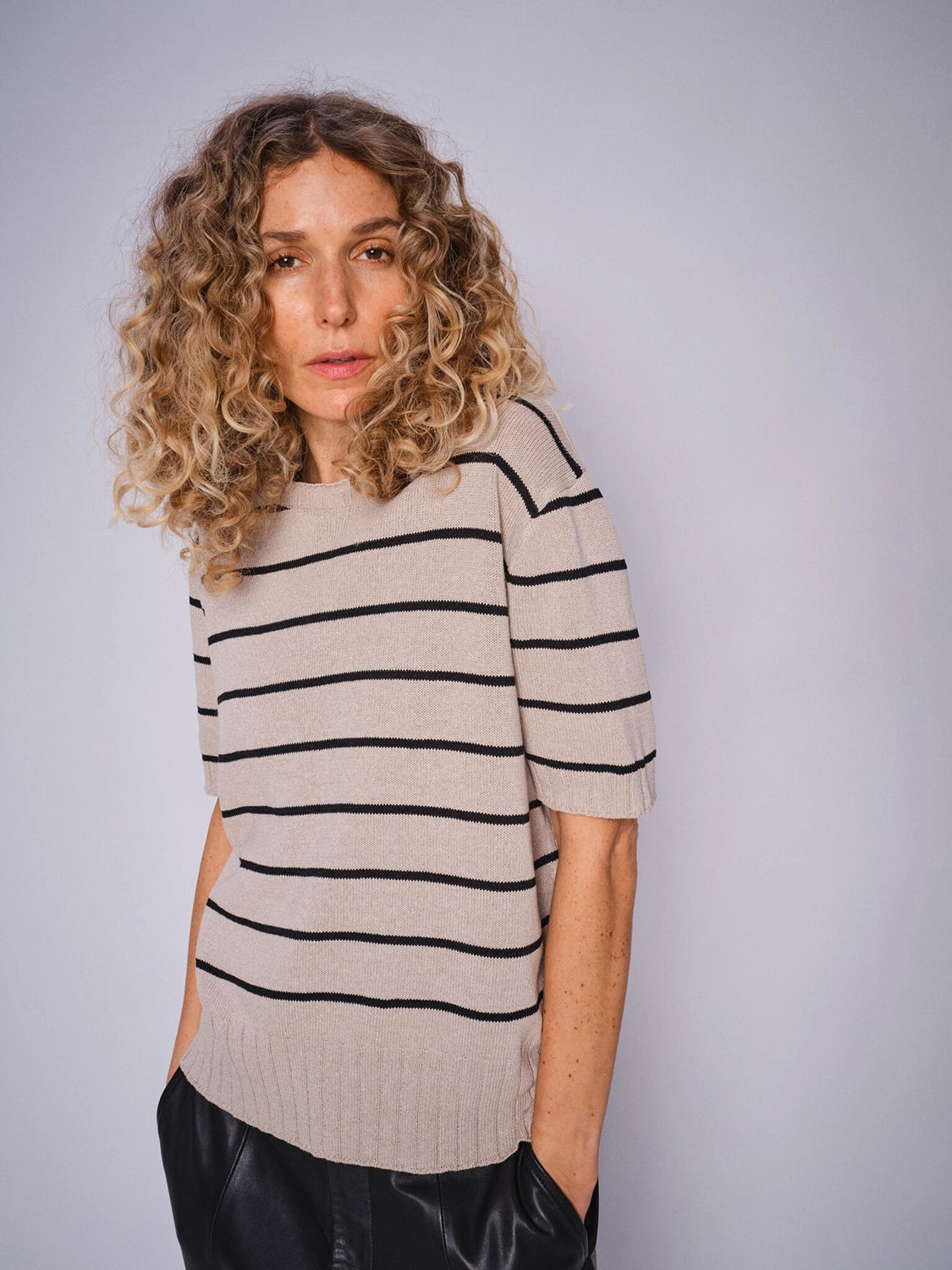 Mos Mosh Finlo Paper Ss Knit 168650