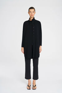Mela Purdie Tab Funnel Jacket In Black F007 4206 - Pre-Order March Delivery
