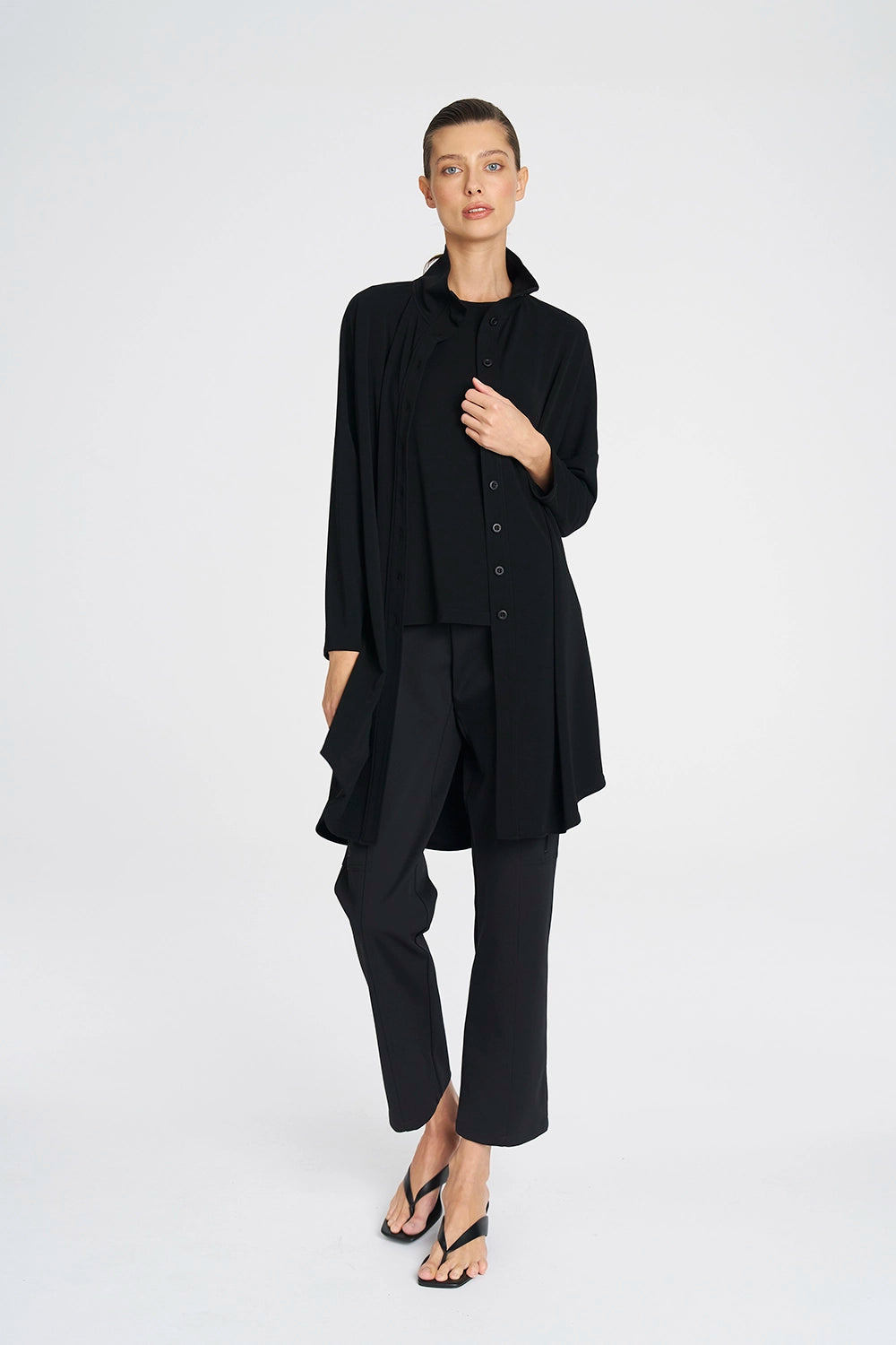 Mela Purdie Tab Funnel Jacket In Black F007 4206 - Pre-Order March Delivery