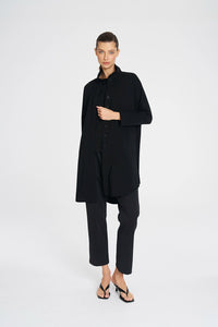 Mela Purdie Tab Funnel Jacket In Black F007 4206 - Pre-Order March Delivery