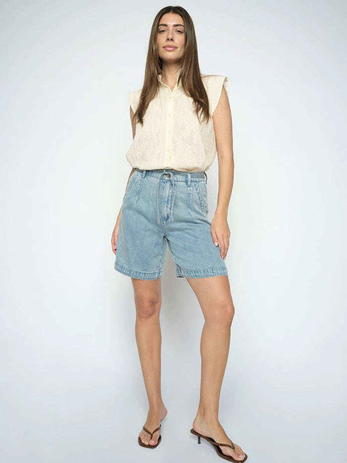 Mos Mosh Leli Denim Shorts in Light Blue 178870