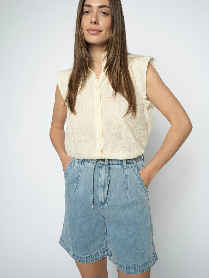 Mos Mosh Leli Denim Shorts in Light Blue 178870