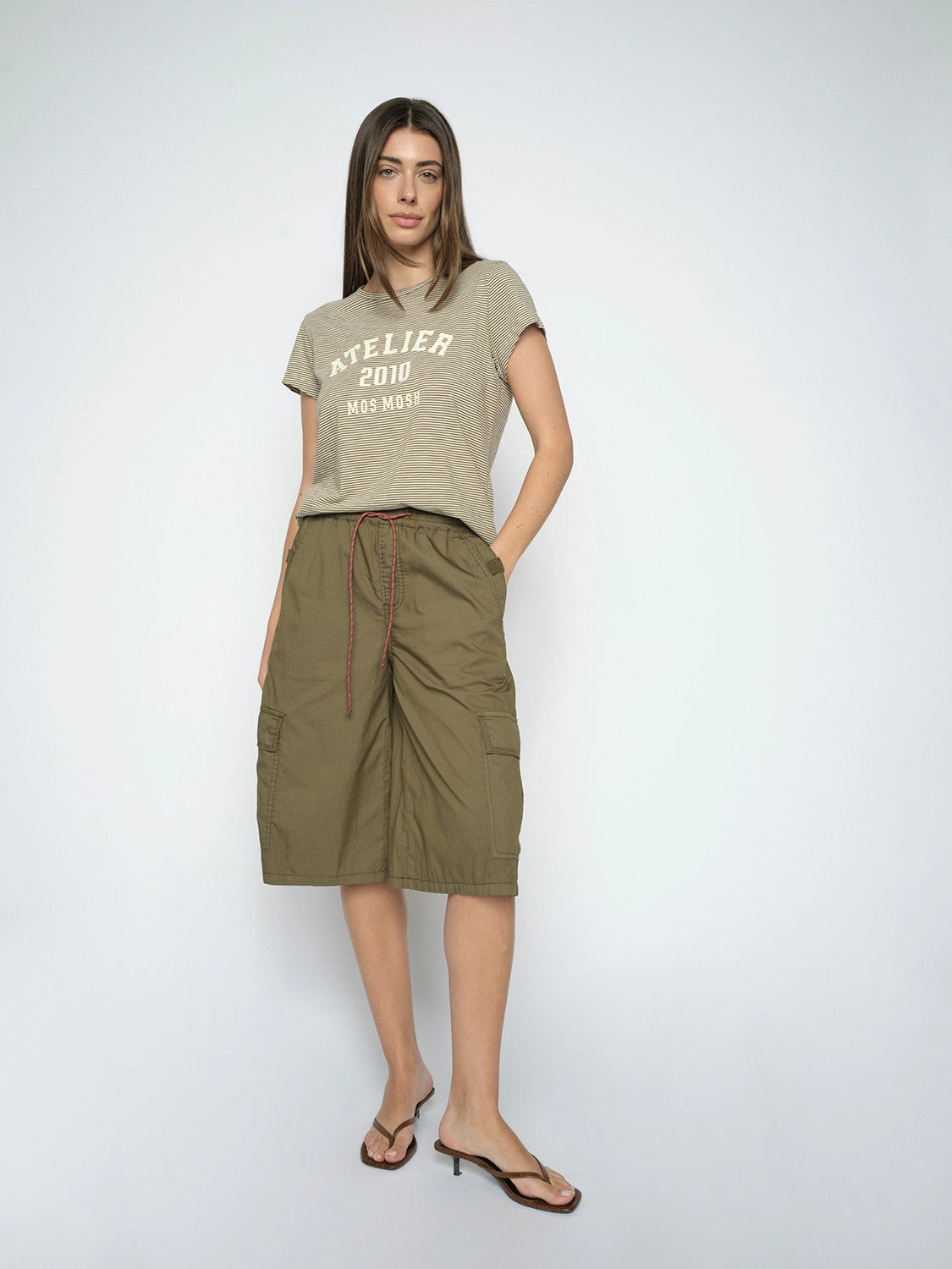 Mos Mosh Ren Tivo Shorts in Burnt Olive 178940