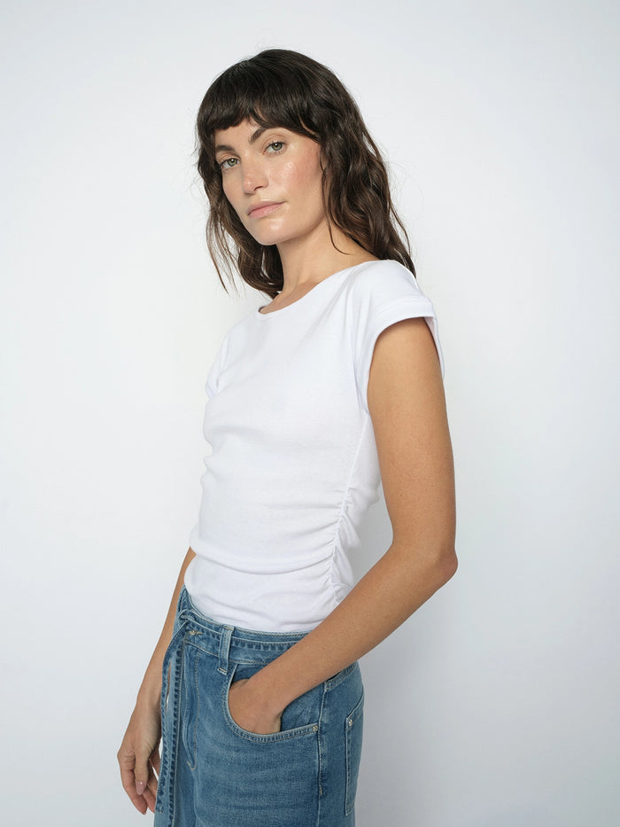 Mos Mosh Mall O-SL Tee in White 179050