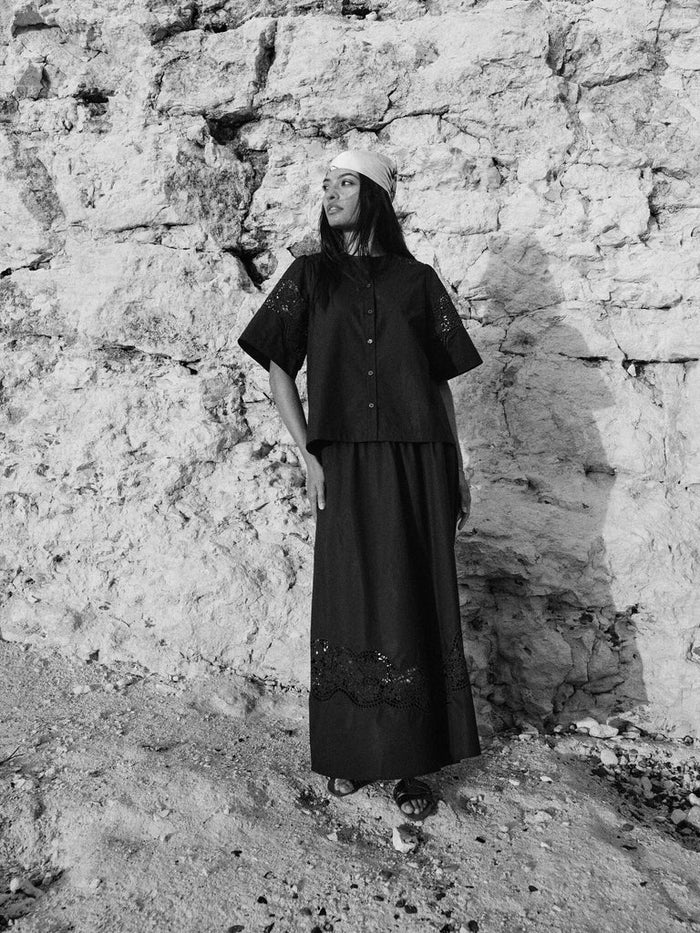 Mos Mosh Rooma Cotoni Shirt in Black 179730
