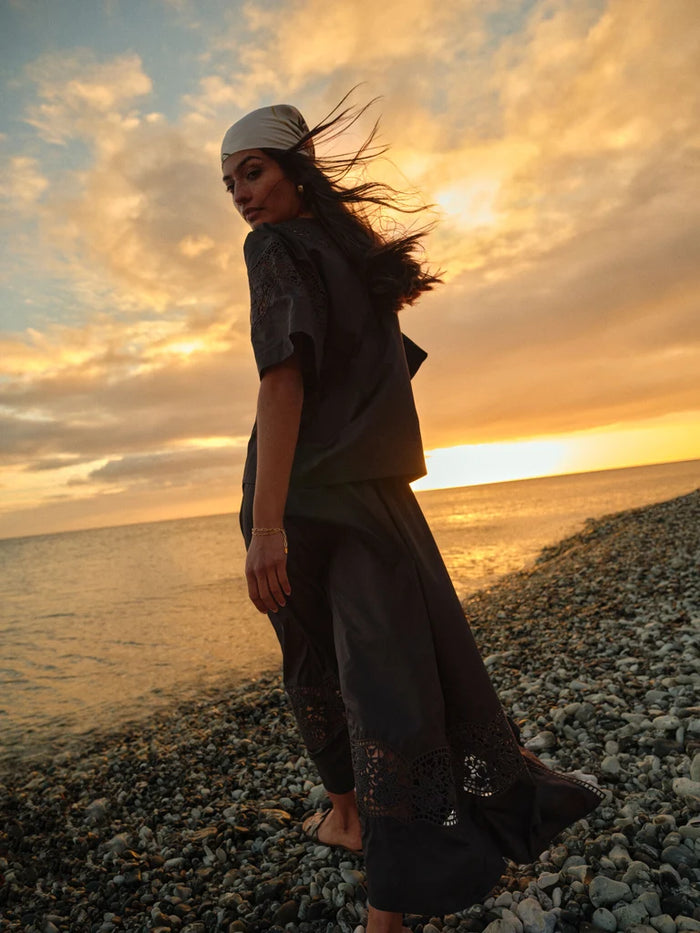 Mos Mosh Redu Cotoni Skirt in Black 179720