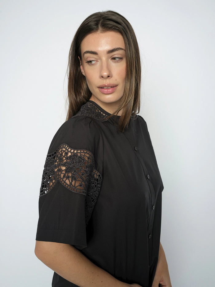 Mos Mosh Rooma Cotoni Shirt in Black 179730