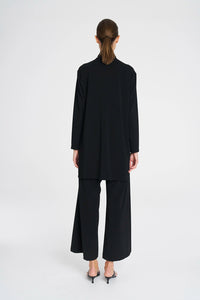 Mela Purdie Maxi Henley In Black F007 8945 - Pre-Order March Delivery