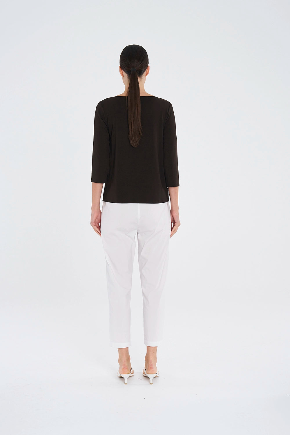 Mela Purdie Relaxed Boat Neck in Fudge F01 2630 - Pre-Order February Delivery