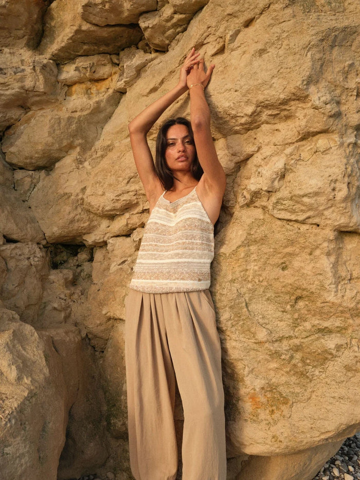 Mos Mosh Kya Edele Knit Top in Ecru 180260