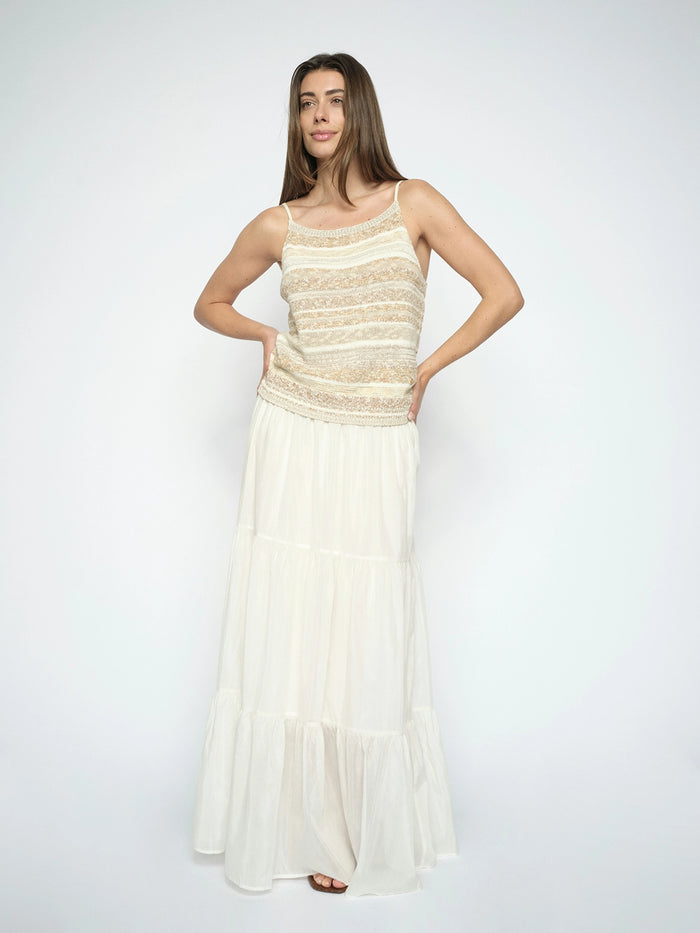 Mos Mosh Kya Edele Knit Top in Ecru 180260