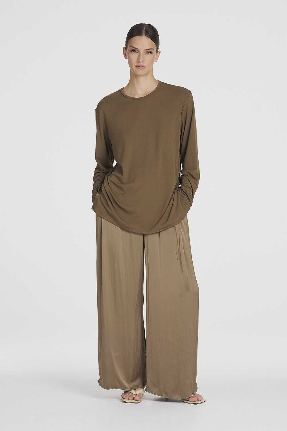 Mela Purdie Charmeuse Pant in Malt F622 1991