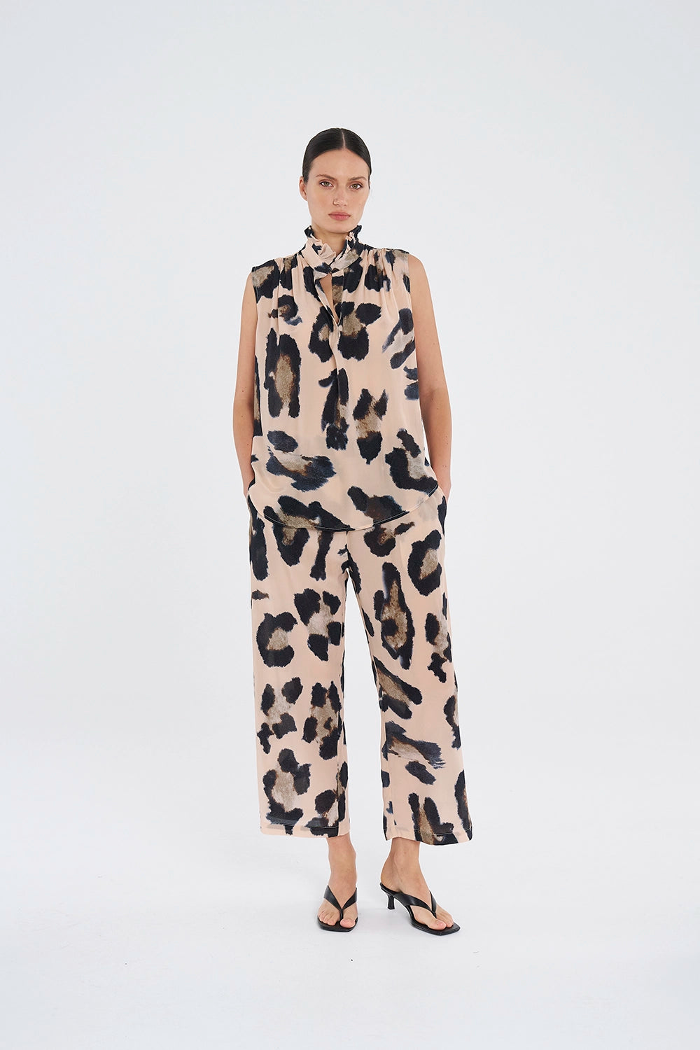 Mela Purdie Frill Neck Tank in Blurr F855 8876