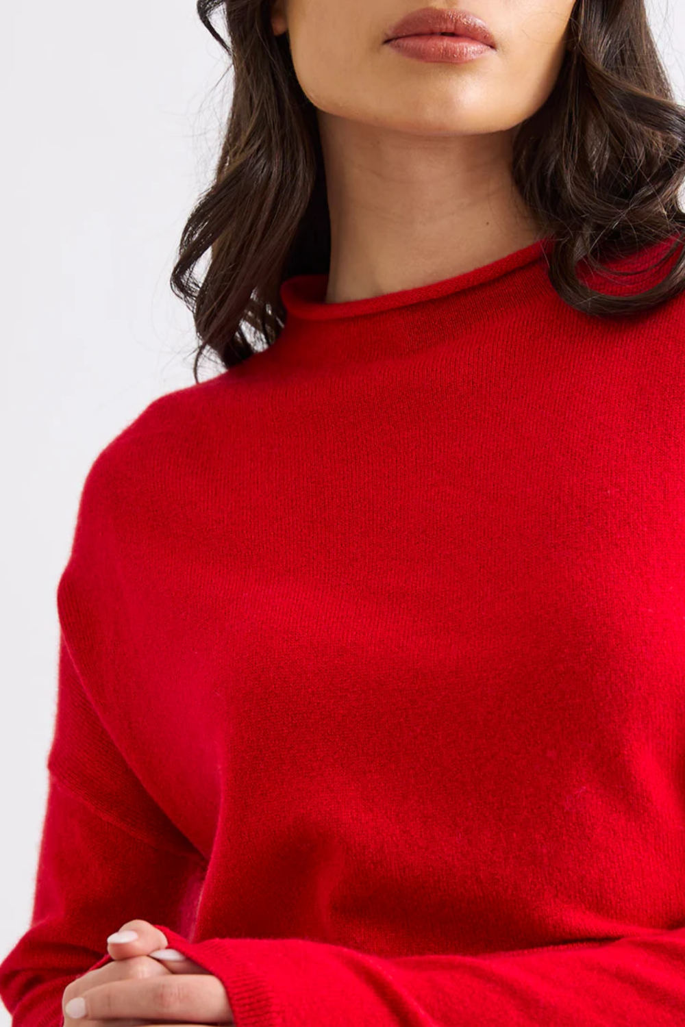Mia Fratino Sloane Mockneck in Poppy 25006