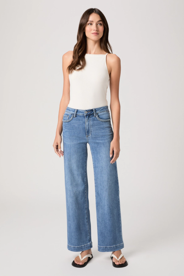 Paige Anessa Jeans 31”  with Braided Pocket in Encino 1N24F72-D079