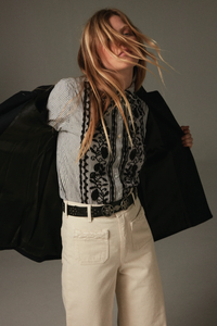 Maison Hotel Amanda Shirt in Laberynth Azzuro - Pre-Order January Delivery