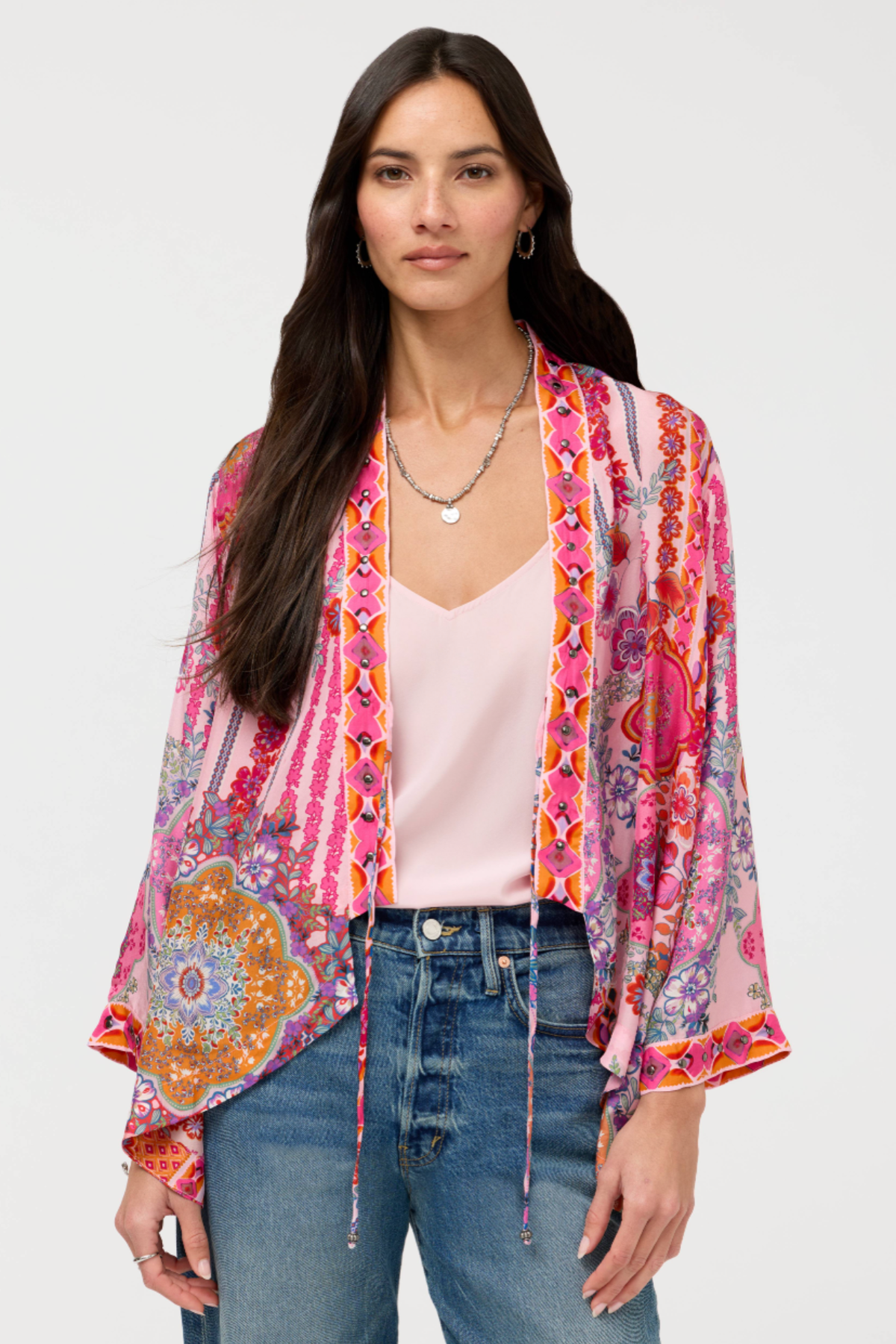 Johnny Was Neli Short Studded Kimono - Tami C47026-4