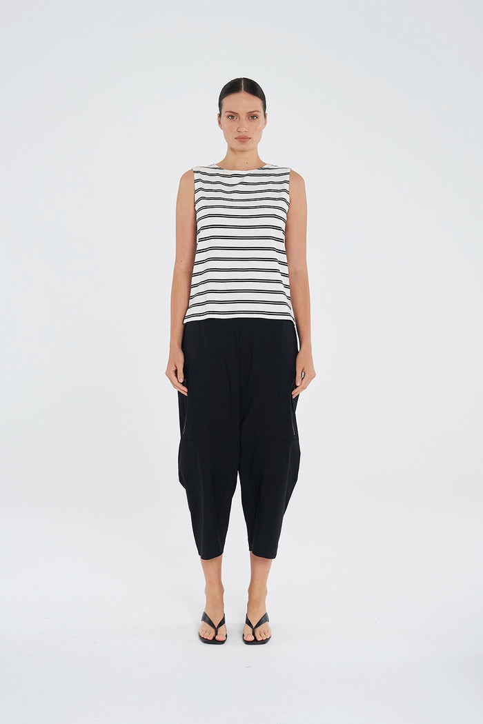 Mela Purdie Palazzo Shell in White/Black F539 284