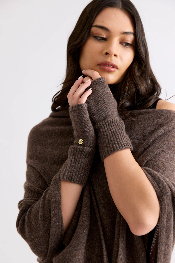 Mia Fratino Wrist Warmers in Espresso 17508-280