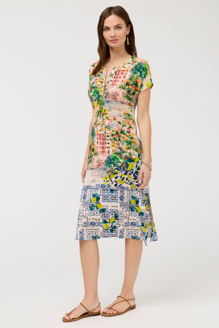 Johnny Was The Janie Favorite Maxi Henley Dress- Olympe T31226-4