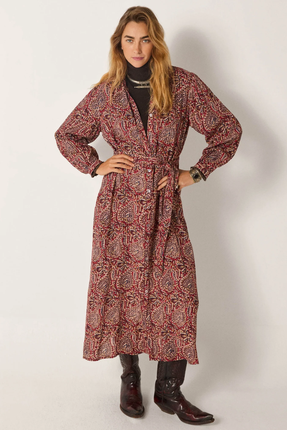 Maison Hotel Aretha Dress in Burnt Russet - Pre-Order January Delivery