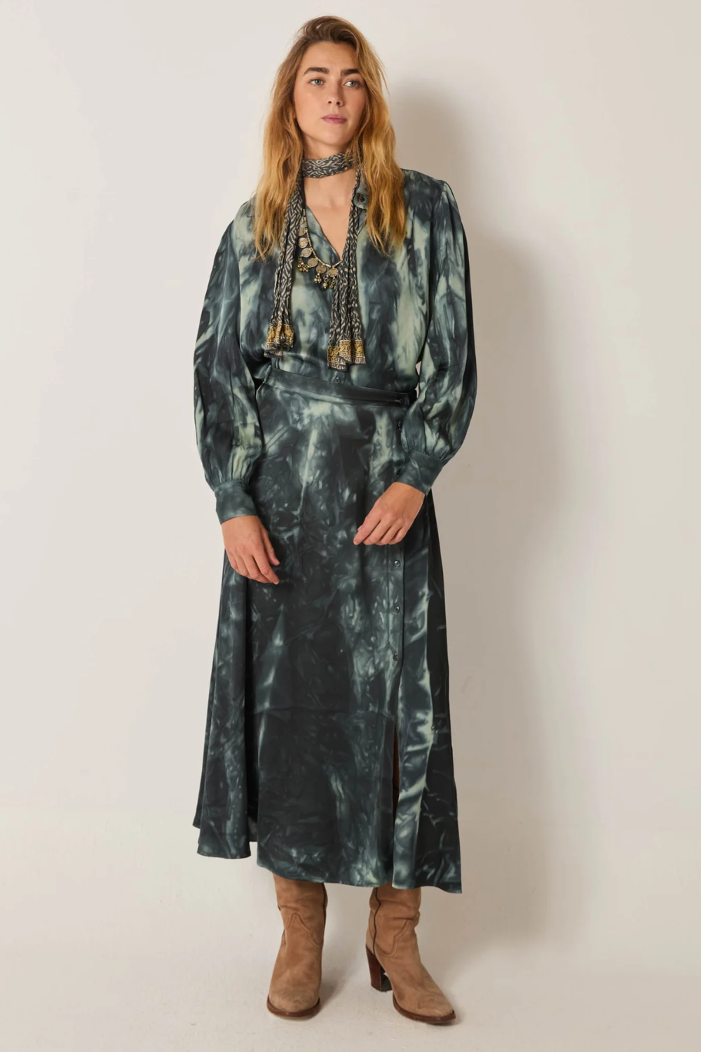 Maison Hotel Brigitte Skirt in Marble Shadows - Pre-Order January Delivery