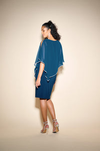 Joseph Ribkoff Layered Dress With Cape Overlay Jr223762