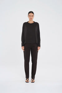 Mela Purdie Panama Sweater in Fudge F14 9300 - Pre-Order February Delivery