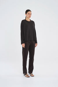 Mela Purdie Panama Sweater in Fudge F14 9300 - Pre-Order February Delivery