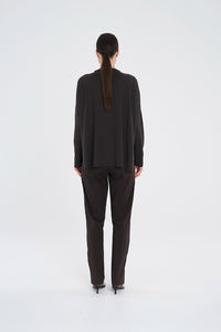 Mela Purdie Panama Sweater in Fudge F14 9300 - Pre-Order February Delivery