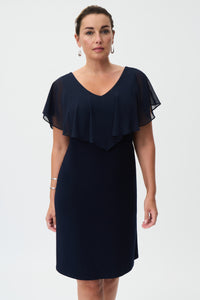 Joseph Ribkoff Silky Knit Chiffon Overlay Dress Jr232240