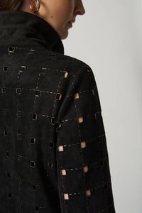 Joseph Ribkoff Laser Cut Suede Jacket Jr233061