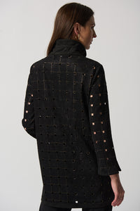 Joseph Ribkoff Laser Cut Suede Jacket Jr233061