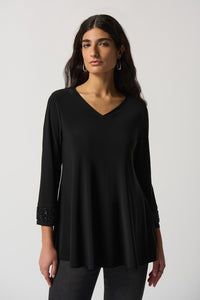 Joseph Ribkoff V-Neck Long Sleeve Tunic Jr233079