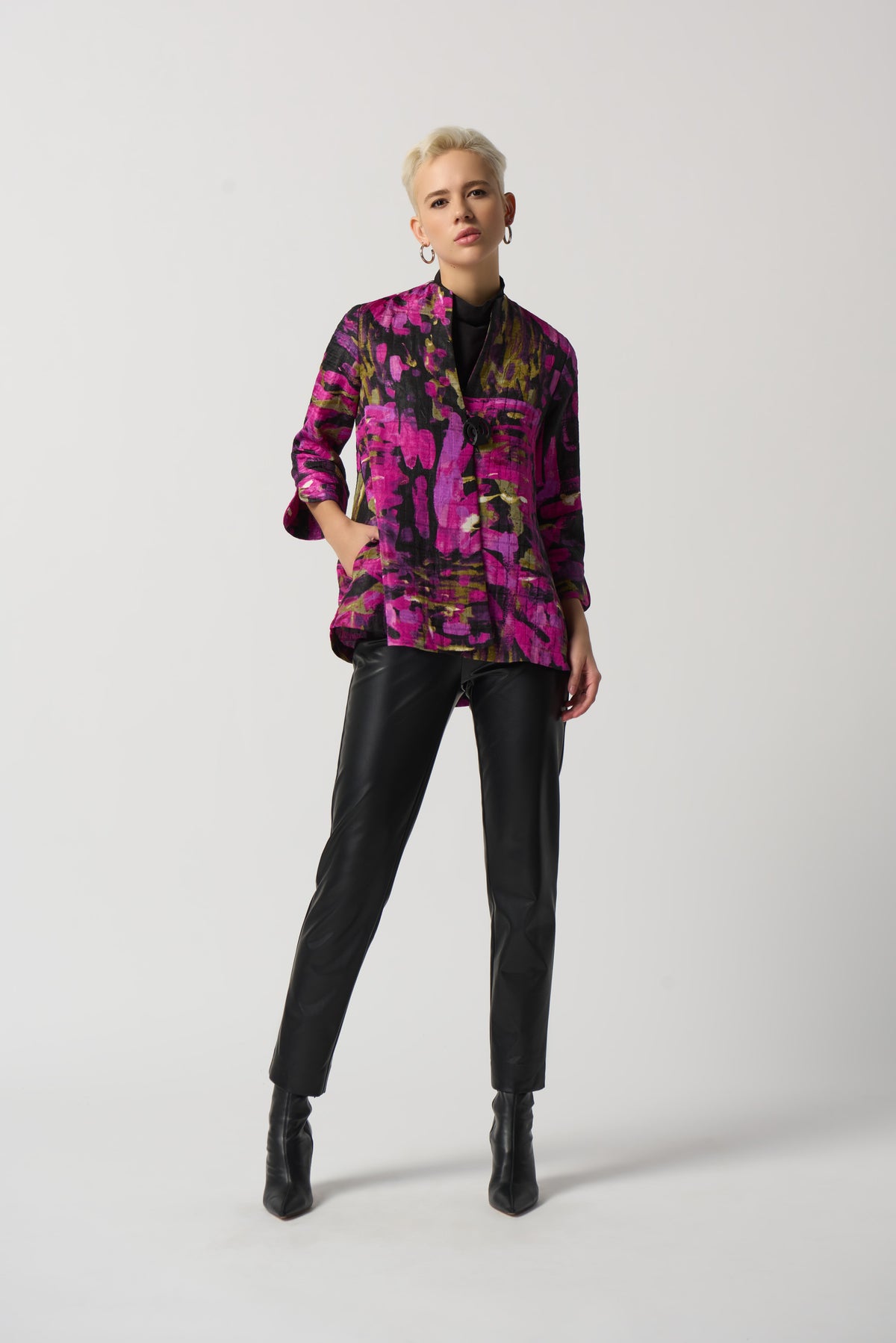 Joseph Ribkoff Abstract Print Trapeze Jacket Jr233192