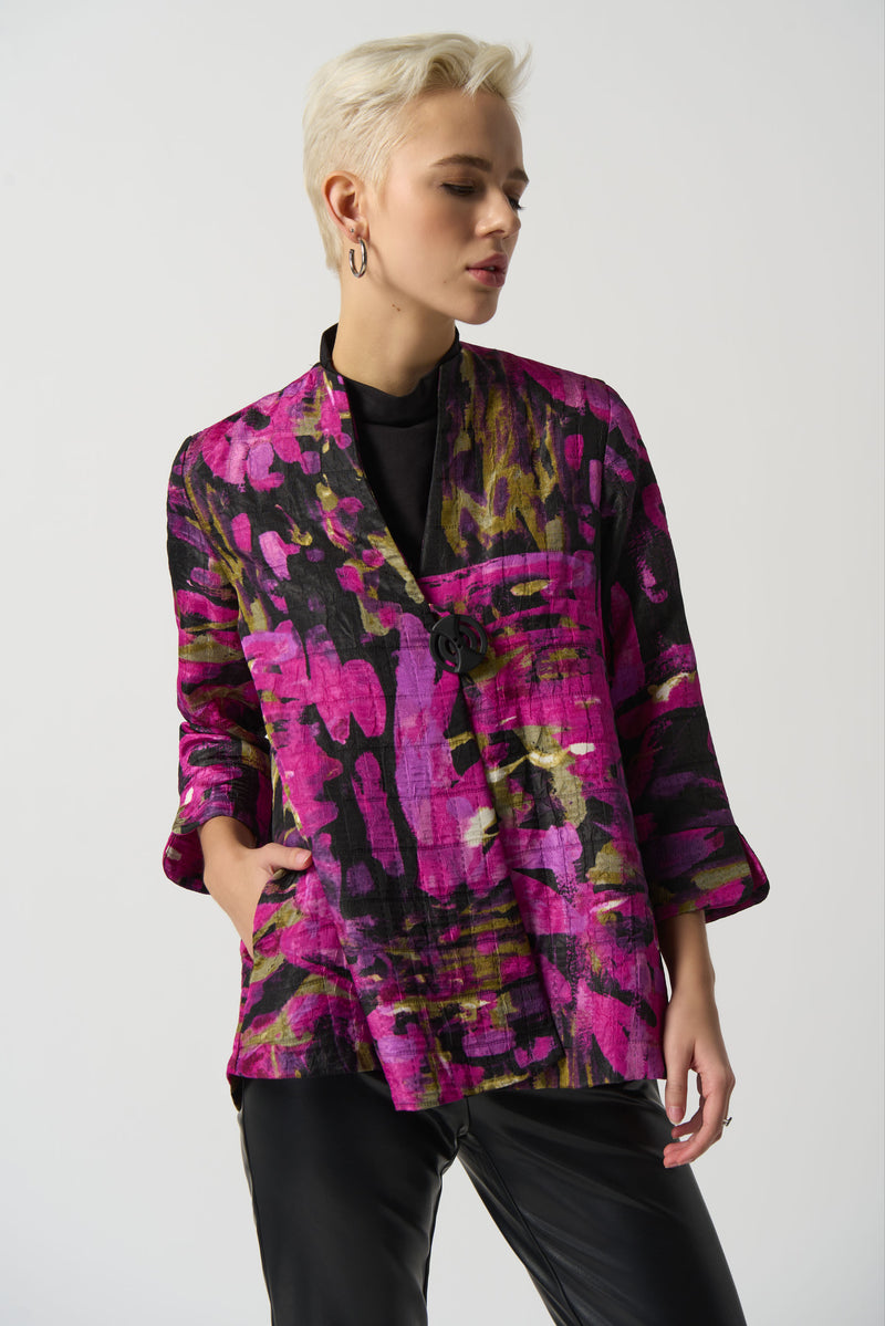 Joseph Ribkoff Abstract Print Trapeze Jacket Jr233192