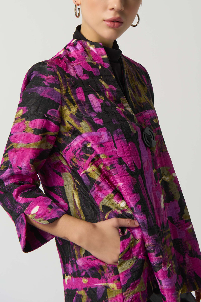 Joseph Ribkoff Abstract Print Trapeze Jacket Jr233192