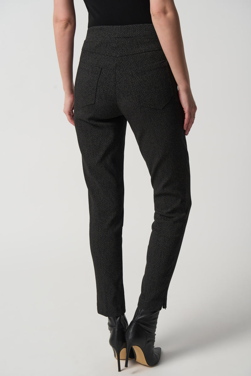 Joseph Ribkoff Abstract Jacquard Slim-Fit Pants Jr233282