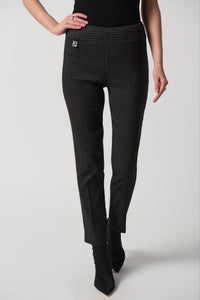 Joseph Ribkoff Woven Jacquard Slim-Fit Pants Jr233284