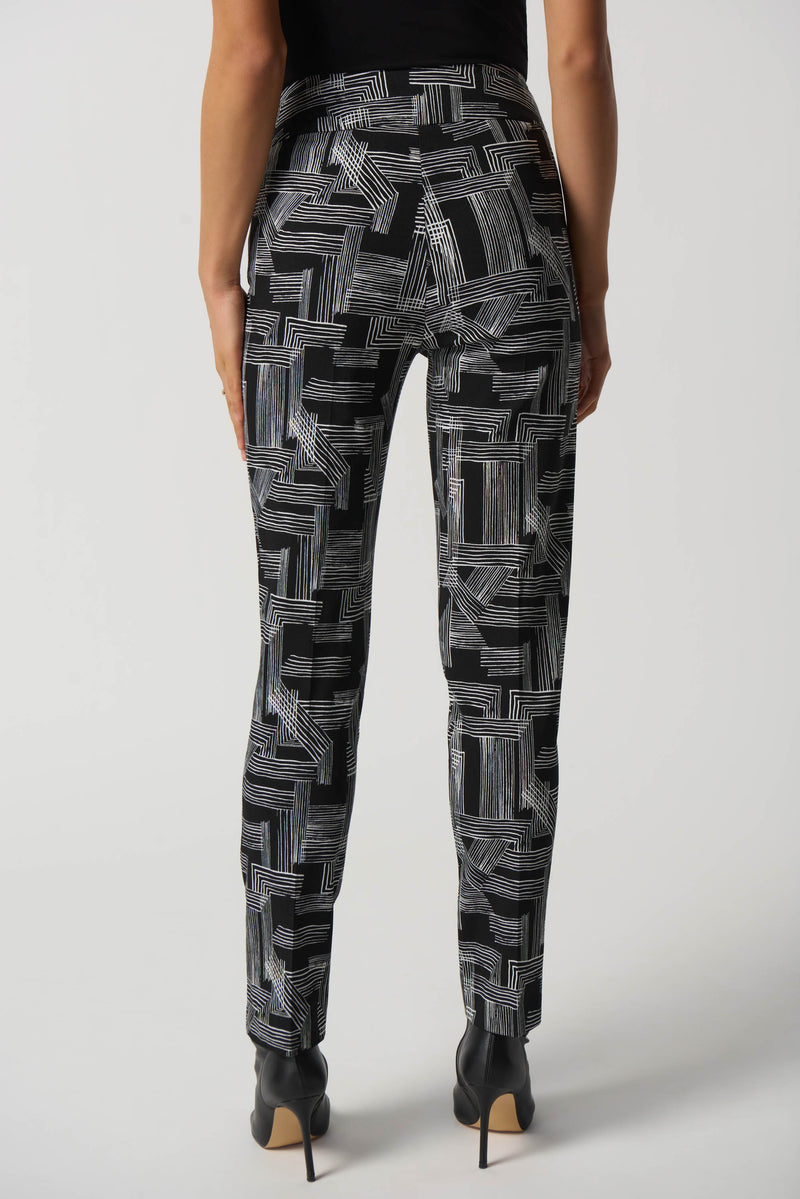 Joseph Ribkoff Abstract Print Slim-Fit Pants Jr233285