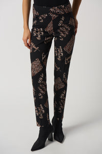 Joseph Ribkoff Word Print Slim-Fit Pants Jr233286